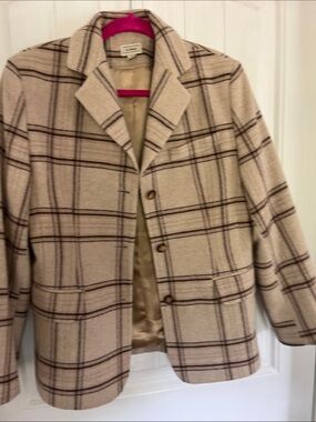 Vintage LL Bean wool Cashmere blazer jacket Sz 8P Exc